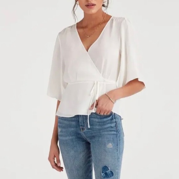 7 for all mankind blouse. - white/cream - size xs - new with tags - Picture 6 of 7